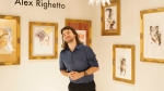 Alex Righetto,  a fine arts painter; He Himself