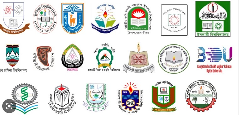 গুচ্ছভুক্ত ২২টি বিশ্ববিদ্যালয়ের লোগো