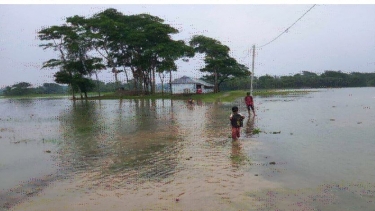 ডুবে গেছে স্কুলে যাওয়ার রাস্তা