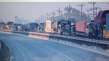 তীব্র যানজট বঙ্গবন্ধু সেতু এলাকায়
