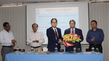 চালকবিহীন হেলিকপ্টার আবিষ্কারক বিজ্ঞানী ড. হুমায়ুন কবীরকে সংবর্ধনা জানালো প্রাইম ইউনিভার্সিটি