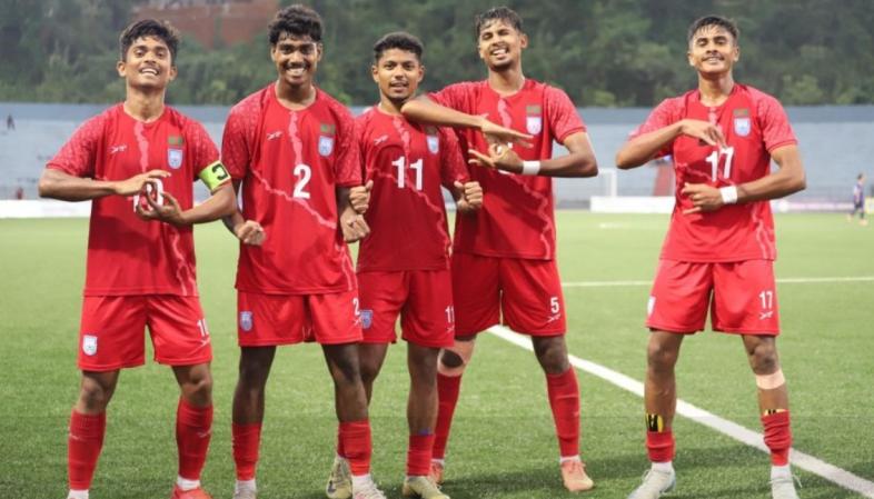 নেপালকে ২-১ ব্যবধানে হারিয়ে ফাইনালে জায়গা করে নিয়েছে লাল-সবুজের প্রতিনিধিরা