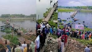 ব্রিজ ভেঙে শতাধিক মানুষ নদীতে, ৩ শিশু নিহত