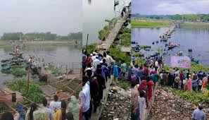 ব্রিজ ভেঙে শতাধিক মানুষ নদীতে, ৩ শিশু নিহত