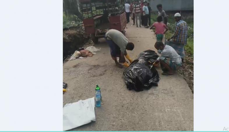 বেগমগন্জে বস্তাবন্দি লাশ উদ্ধার