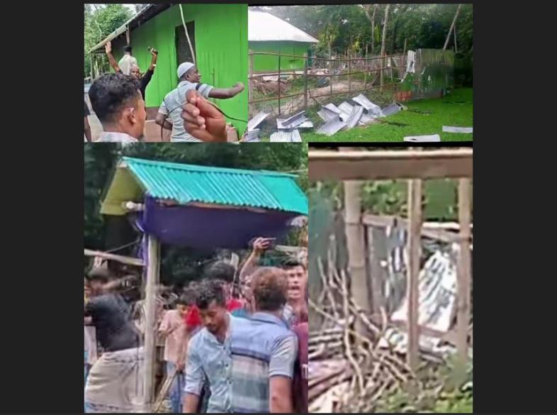 ইয়াবা বদির ঘর ভেঙ্গে দিলো এলাকাবাসী