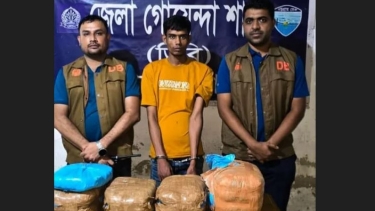 চৌমুহনীতে ১২কেজি  গাঁজা ও একটি সিএনজি সহ আটক ১